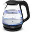 TIROSS Glazen waterkoker 1,2 liter met blauwe LED en waterfilter