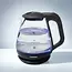 TIROSS Glazen waterkoker 1,2 liter met blauwe LED en waterfilter