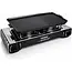 TIROSS Grillpan 53 x 28 cm van aluminium met antiaanbaklaag voor tweepits campingkooktoestel