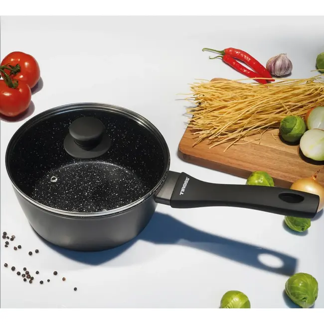 TIROSS Steelpan 20 cm met granieten antiaanbaklaag, inhoud 2,2 liter
