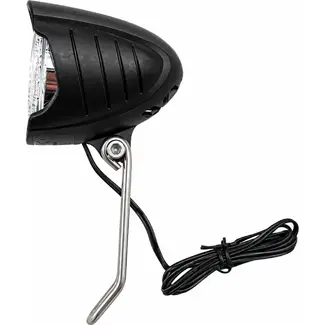 Falkx Koplamp met RVS beugel - 15 lux - Naafdynamo - Zwart
