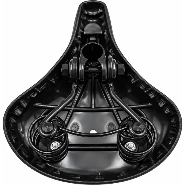Falkx Groot fiets zadel - Comfortabel elastomeer - Inclusief zadelstrop - 24x21 cm - Voor stadsfietsen