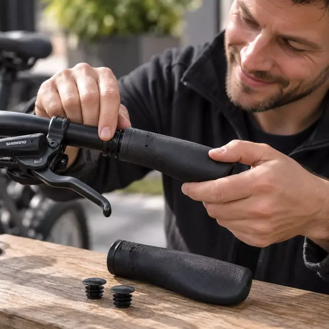 Falkx Fietshandvatten zwart Black Belt KL 92/135 mm voor de fiets met twee verschillende lengtematen