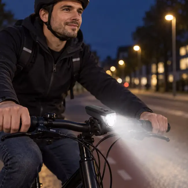 M-Wave Koplamp led Apollon K1.2 voor de fiets als compacte voorverlichting voor montage aan het stuur