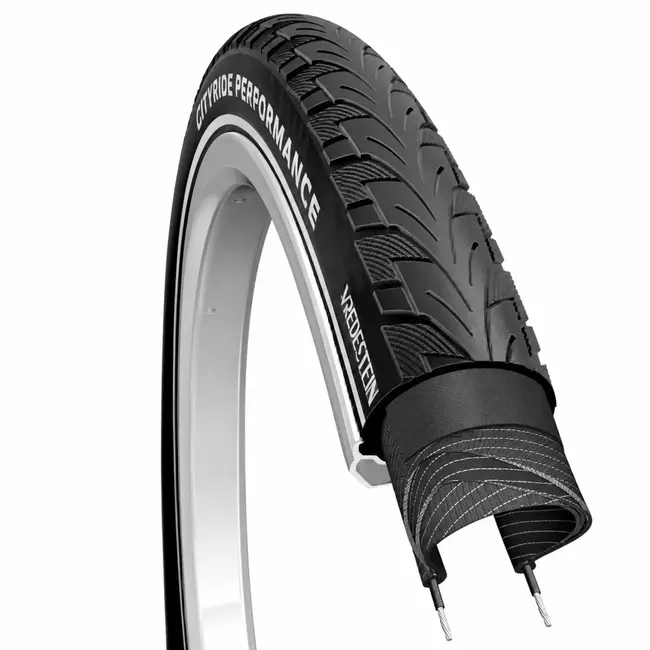 CST Platinum performance. Kleur: zwart met reflectie, maat: 28x1 3/8, ETRTO 37-622