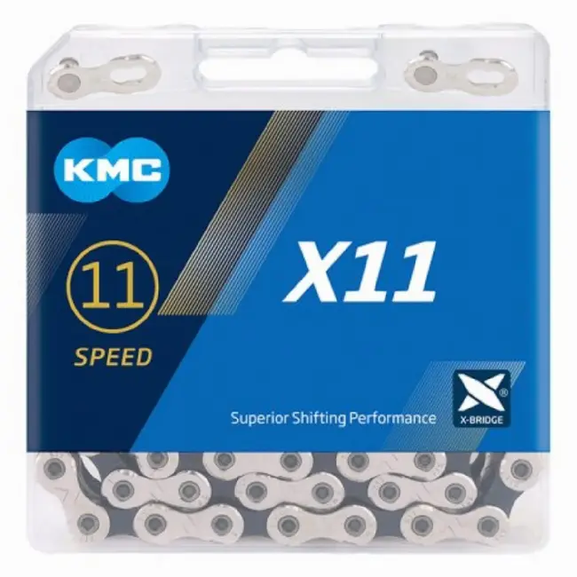 KMC ketting X11 silver/black , 1/2x1128, 5.88mm, 114 L 11-speed