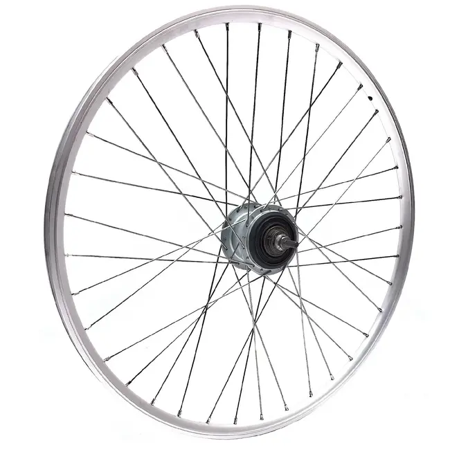 Achterwiel 28 x 1 3/8 Nexus 8 (voor Rollerbrakes) - zilver alu Rodi Freeway velg, RVS spaken. Zonder toebehoren.<br />
voor toebehoren zie art. 3061 vv