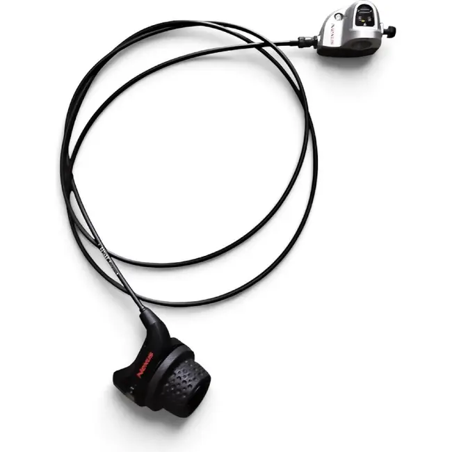Shimano Nexus Versnellingsschakelaar voor 3 versnellingen met zwarte bediening en kabel van 1800 mm