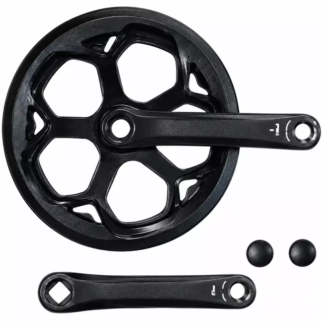 Falkx Fatbike crankstel 46T, cranklengte 152mm. Zwart, Staal, spieloos