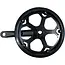 Falkx Fatbike crankstel 46T, cranklengte 152mm. Zwart, Staal, spieloos