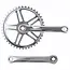 Falkx Fatbike crankstel 46T, cranklengte 152mm. Zwart, Staal, spieloos