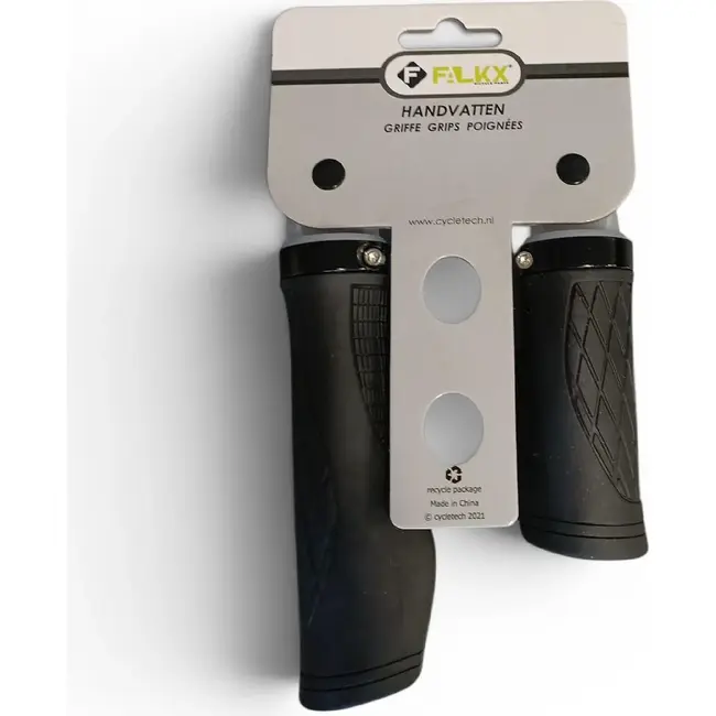 FALKX handvatten, met enkele lock ring, lengte 90/130mm, zwart