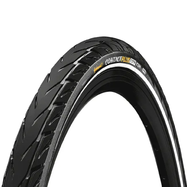Continental Contact Plus buitenband, Zwart met reflectie,  26x1.75, ETRTO 47-559 (50km/h E-Bike approved)