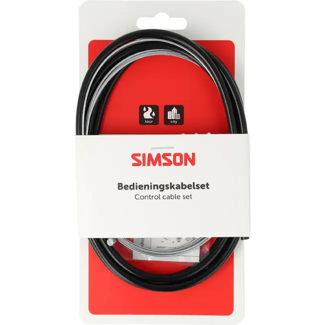 Simson Versnellingskabelset compleet S.A. / Gazelle zwart