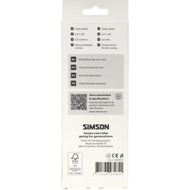 Simson Ketting Normaal Anti-roest