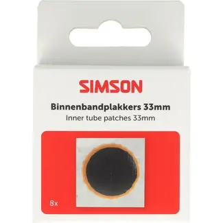 Simson Binnenbandpleisters 33mm. per 8 op blister