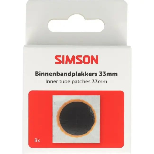 Simson Binnenbandpleisters 33mm. per 8 op blister