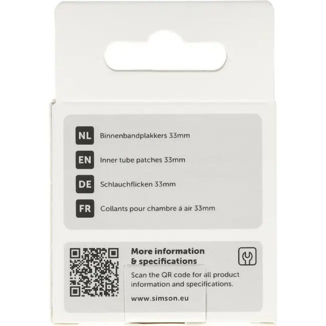 Simson Binnenbandpleisters 33mm. per 8 op blister