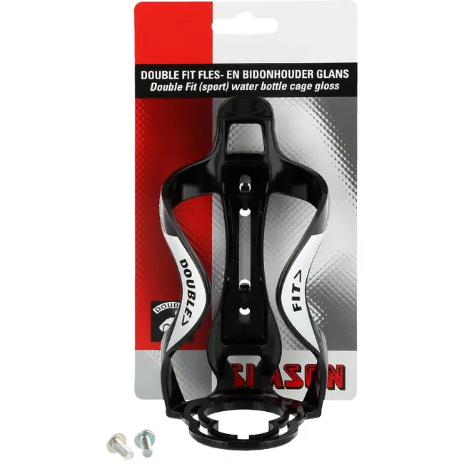 Simson "Double Fit" fles- en bidonhouder, glans zwart