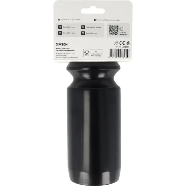 Simson Bidon zwart 600ml