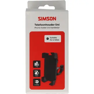 Simson fiets telefoonhouder, geschikt voor schermen tot 17 cm hoog en 8 cm breed (hangverpakking)