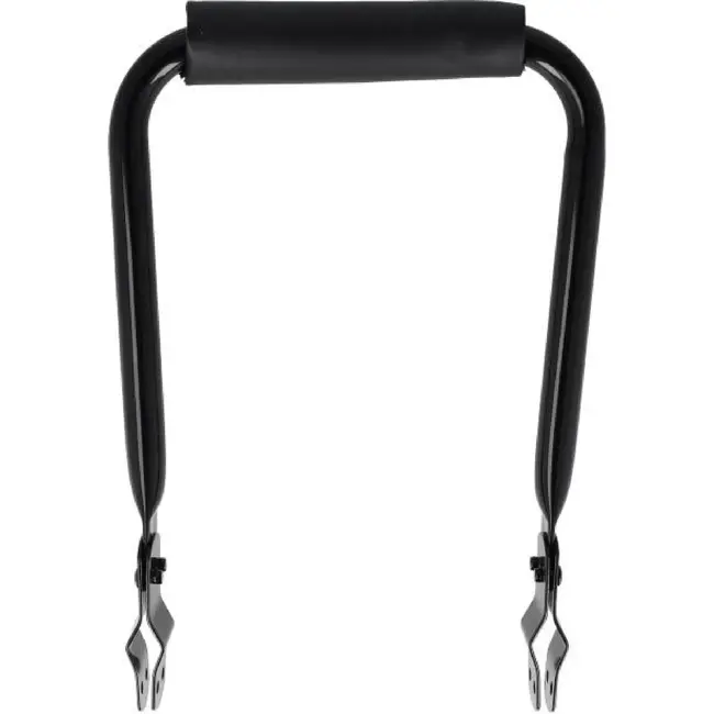 Simson bagagedrager rugsteun 15-16cm Zwart met vinyl rugkussen.