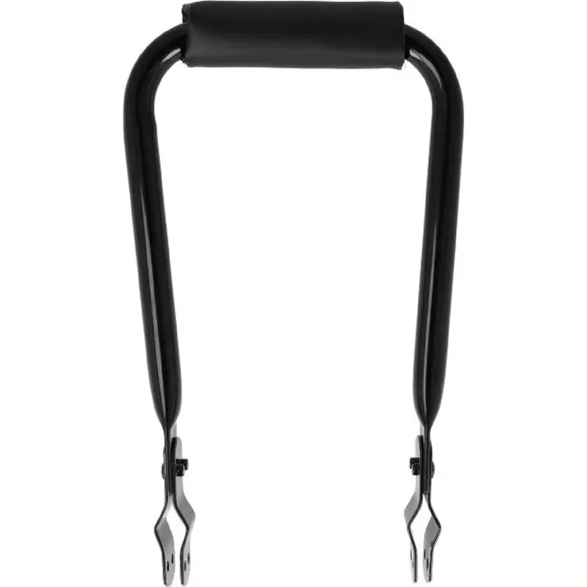 Simson bagagedrager rugsteun 12-14cm Zwart met vinyl rugkussen.