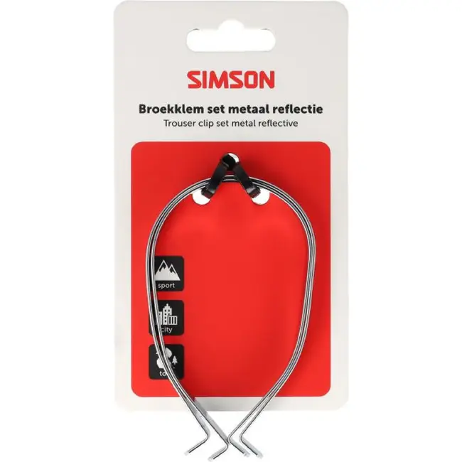 Simson Broekklemmen Metaal met reflectie