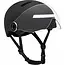 FALKX Helm  met vizier, maat M 55-58cm mat zwart. NTA 8776 goedgekeurd. Voorzien van makkelijke draaisluiting en usb oplaadbaar LED achterlicht en voorlicht