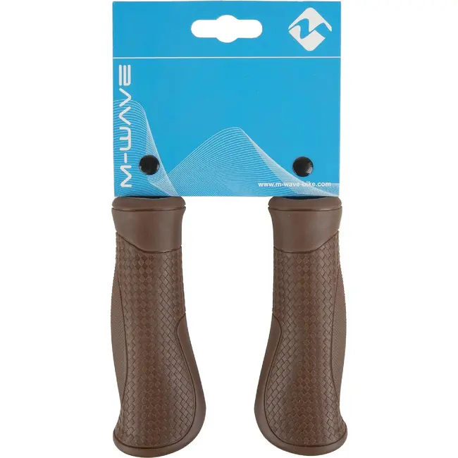 M-Wave handvatten bruin, anatomisch.Lengte:130/130mm. per stel