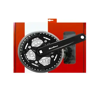 Sunrace FCM513 crankstel 42/34/24T. cranklengte 152mm,- 1mm, alumnium cranks, stalen bladen, voor 7/8-speed ketting. spieloos