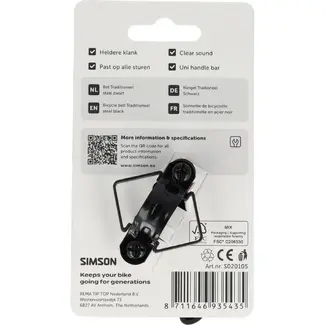 Simson Bel Traditioneel zwart staal