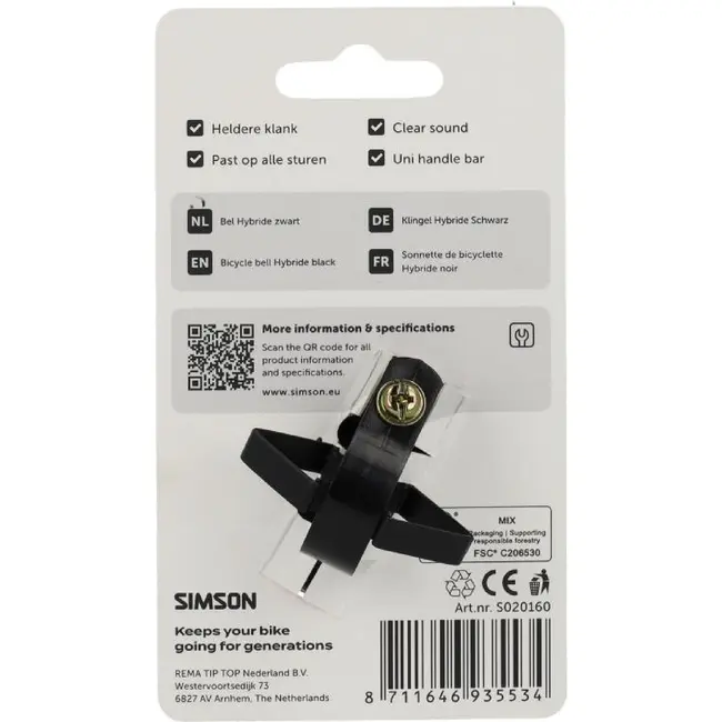 Simson Bel Hybride zwart