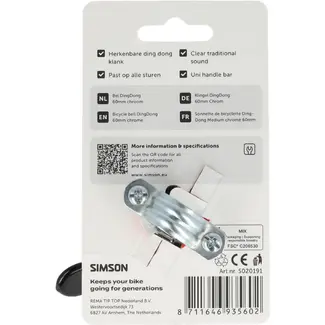 Simson Bel DingDong Medium chroom 60mm