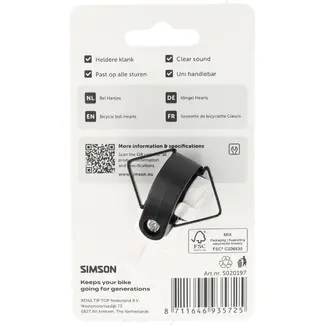 Simson Bel Hartjes Roze/Wit