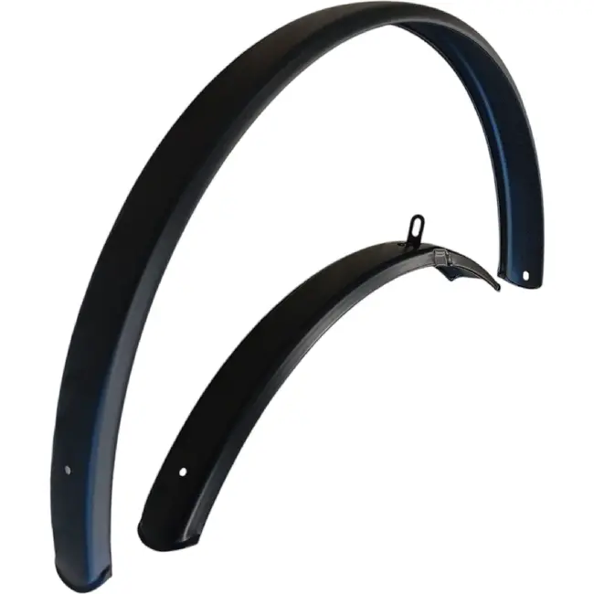 Merkloos Spatborden set 28x1 5/8x1 3/8 zwart glans. Voor en achter.