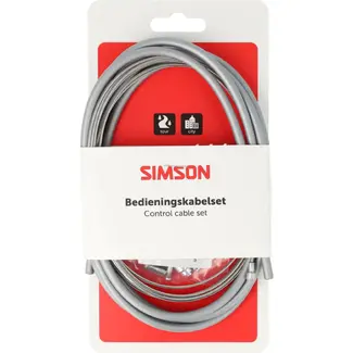 Simson Remkabelset compleet universeel grijs RVS