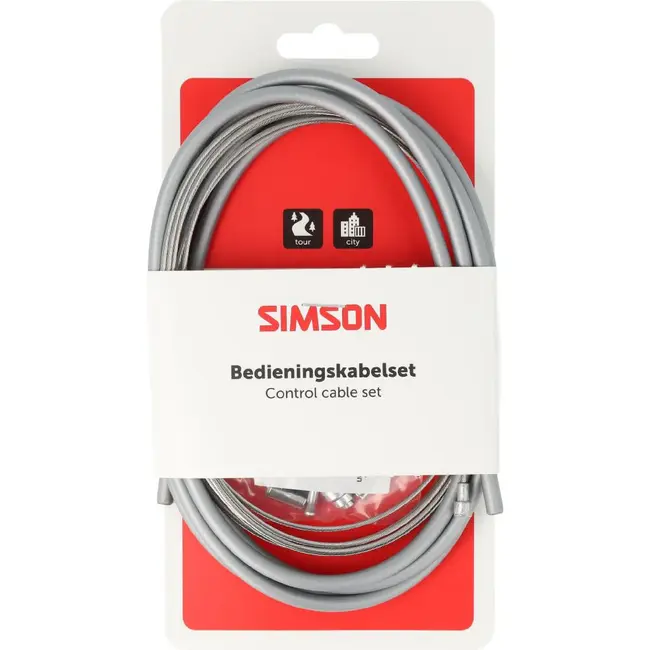 Simson Remkabelset compleet universeel grijs RVS