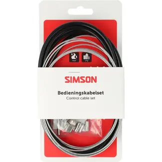 Simson Remkabelset compleet RVS Shimano Nexus Rollerbrake. zwart