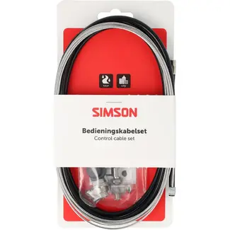 Simson Remkabelset compleet RVS Shimano Rollerbrake zwart