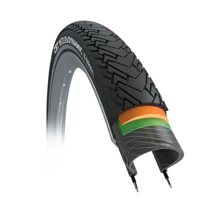 CST Whats Up dynamic. Kleur: zwart met  reflectie, maat: 28x1 3/8, ETRTO 37-622 3mm anti-lek
