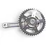 Merkloos crank 42T, cranklengte 170mm. zilver, aluminium, spieloos. 0mm diep