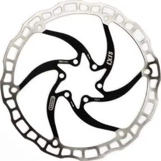 Elvedes LX18 one piece rotor ø180 mm 112 gr met 6 remschijfbouten zwart