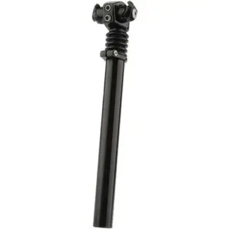 Falkx Geveerde zadelpen 31,6 mm van aluminium, 300 mm lang voor ATB en mountainbike in zwart