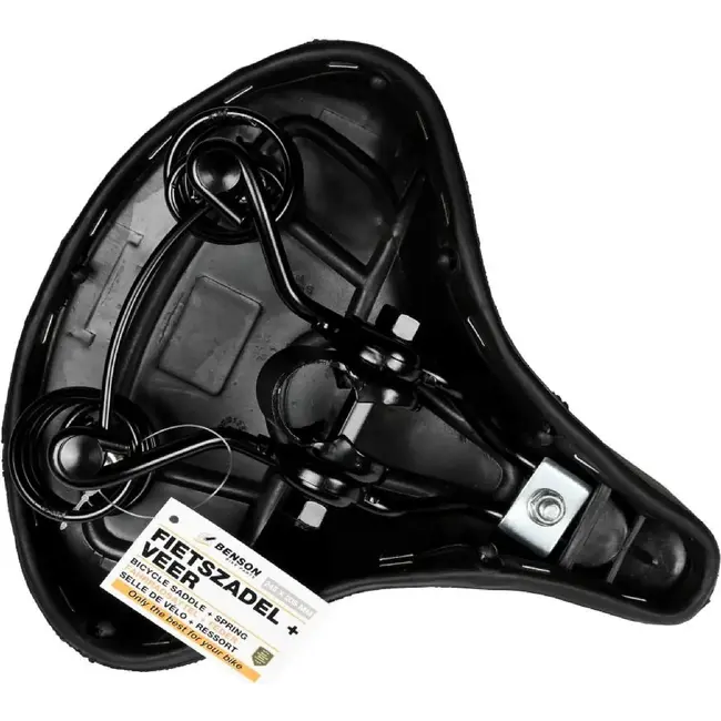 Benson Fietszadel met veer - Topcomfort - 245x205 mm - Zwart