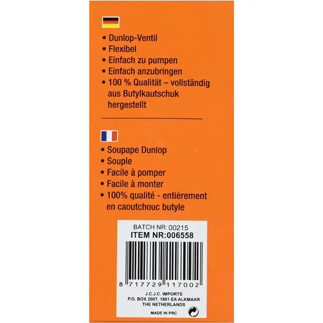 Benson Binnenband - Butyl - 28 inch - Dunlop ventiel - 40 mm - Zwart