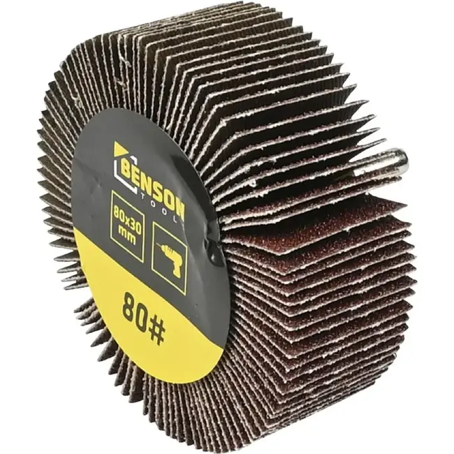 Benson Lamellenwiel K80 - Efficiënt Schuren - 80 x 30 mm - Voor Boormachines