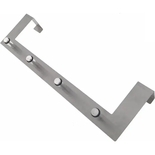 Benson Kapstok - Aluminium - 4 haken - Voor deuren van 40 mm - Draaibare haak