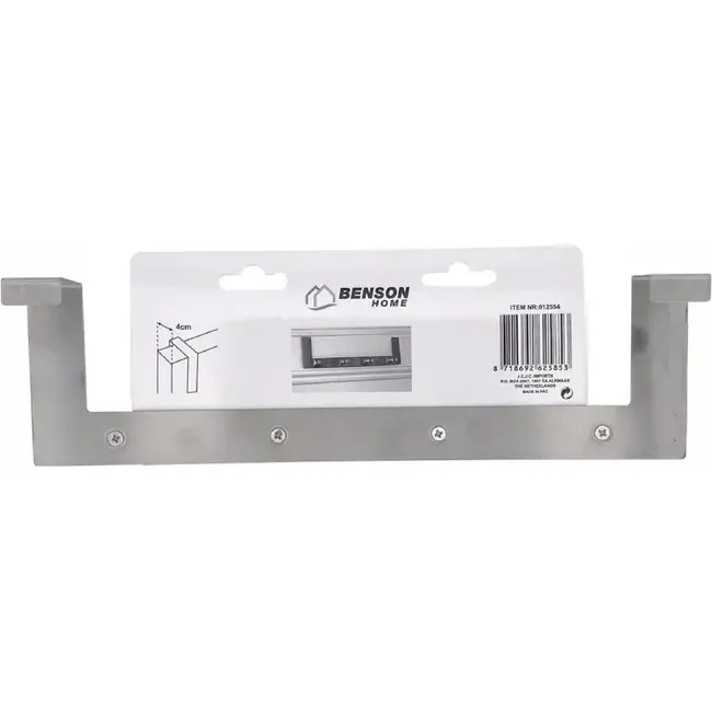 Benson Kapstok - Aluminium - 4 haken - Voor deuren van 40 mm - Draaibare haak