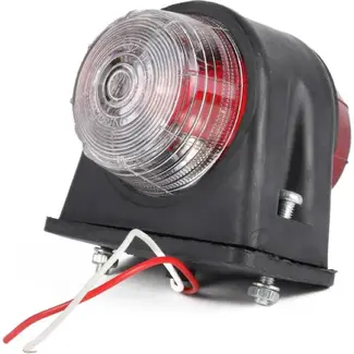 Benson Breedtelamp rubber - halogeen - 12V/24V - rood/wit - 74 mm